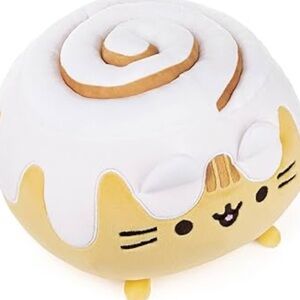 SOLD -Cinnamon Roll pusheen plushy stuffed animal yellow white NEW WITH TAG
